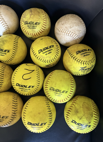 1 Dozen (16) Dudley mixed ZN, SX, 12" Softballs Slow Pitch - Picture 4 of 4