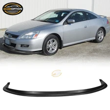 Front Bumper Lip Fits 06-07 Honda Accord 2 Door MDA Style Unpainted Black PU