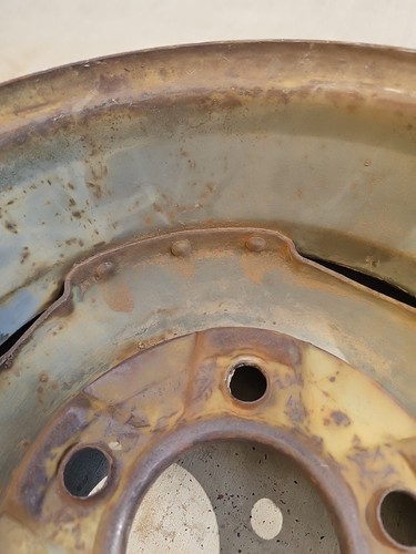 Original Inner 1940's & 1950's Ford 16.5x 5" Steel Wheel Rim 5 on 5 1/2 Pattern - Picture 8 of 12