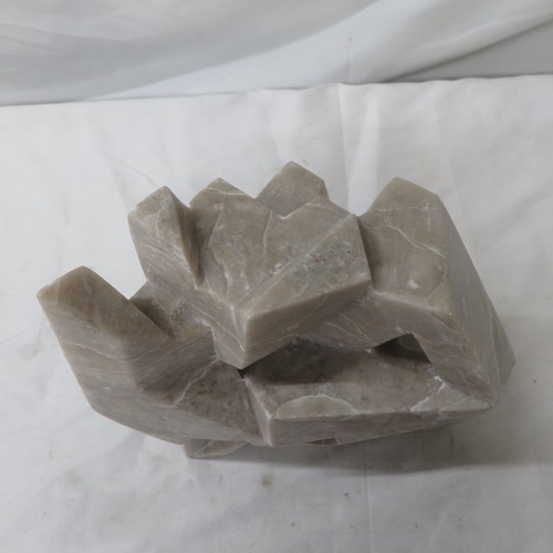 Scultura astratta modernista in marmo massello 25 libbre - Foto 3 di 15