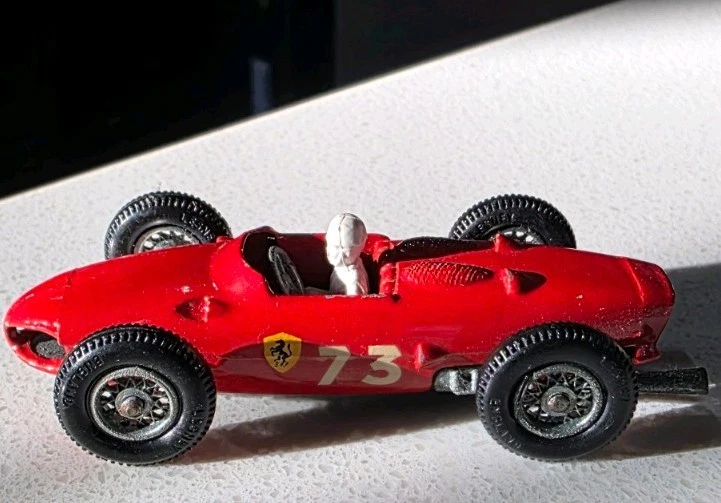 VTG Lesney Matchbox #73 FERRARI SHARKNOSE F1 Race Car- RED Made In England 2.75" - Image 3 of 4