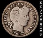 1908-D Barber Dime- Scarce Better Date- No Reserve #K539