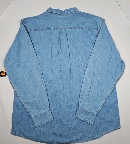 90s Route 66 VTG Shirt Lot of 2 Mens LRG Blue Denim Long Sleeve Button Down - Picture 7 of 20