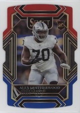 2021 Panini Select Club Level Red & Blue Prizm Die-Cut Alex Leatherwood 13ke
