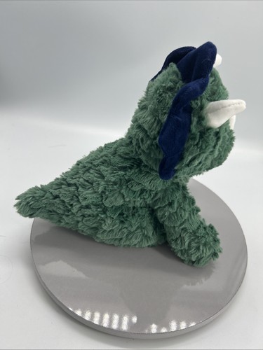 Peluche de dinosaurio Carter's Just One You verde/azul marino Triceratops Lovey - Imagen 6 de 7