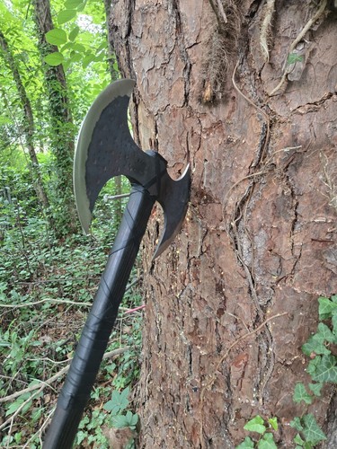 Viking Double Headed Warrior Battle Axe , Hand Forged, Battle ready - Picture 3 of 10