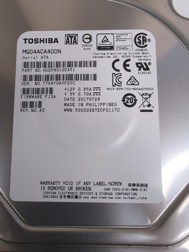 Datto S3B3000 NAS Network Attached Storage 4 Bay Server 2 Toshiba MG04ACA400N - Picture 10 of 14