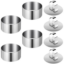 4 Stk Dessertringe und Speiseringe Set, Servierringe, Anrichteringe, Edelstah...