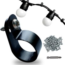 300 Pack 1/2 in Rope Light Clips Black,Rope Light Clips p-Style Mounting Clip...