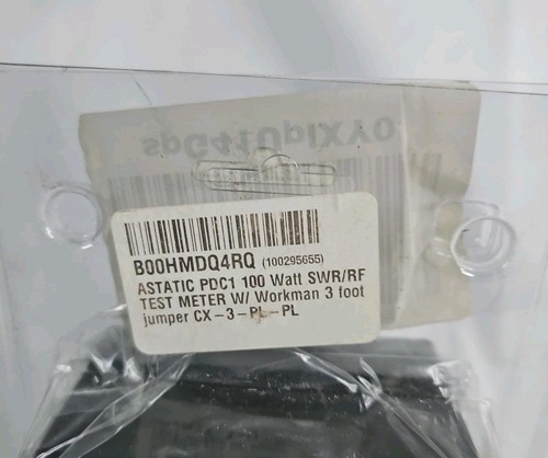 Astatic 302-01637 (PDC1) CB Radio SWR/RF Test Meter w/ 3' RG-58AU Jumper Cable - Picture 2 of 3