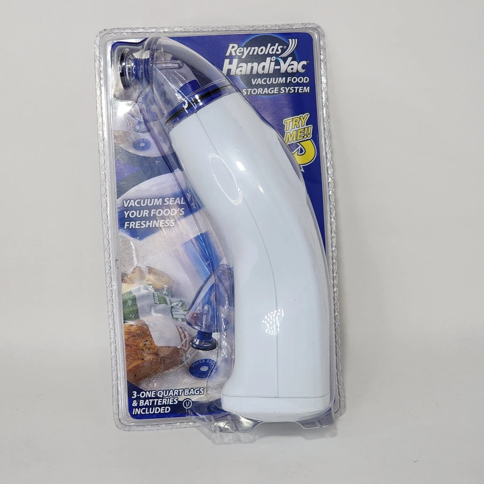 Reynolds Handi-Vac Vacuum Sealer Freezer Storage Bag Starter Kit 3 Bags New