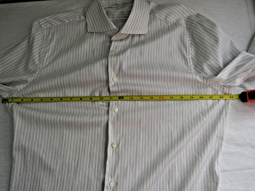Suitsupply Herrenhemd 43 - 17 Extra Slim (passt L) grau gestreift weiß geknöpft! - Bild 11 von 13