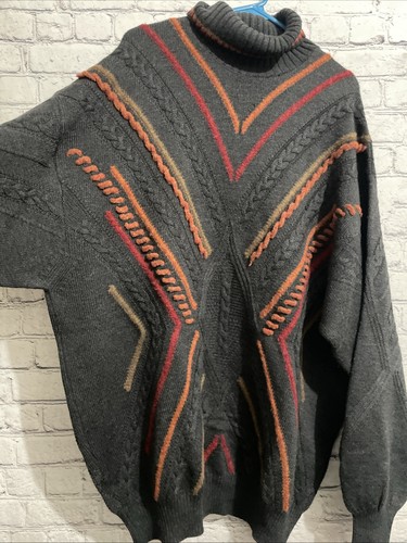 Maglione uomo vintage Umberto Bilancioni taglia 58 collo tartaruga made in Italy misto lana - Foto 2 di 12