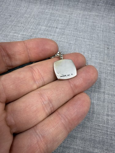 Lori Bonn S Initial Scroll Square Shaped Sterling Silver .925 Pendant Necklace - Picture 7 of 8