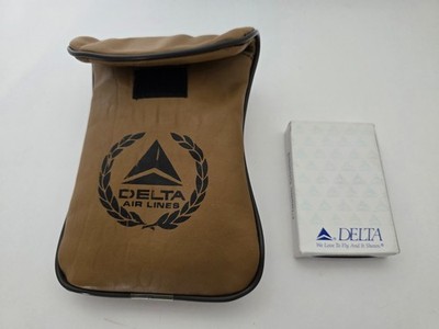 Vintage Delta Airline Amenity Kit and Playing Cards - Unused