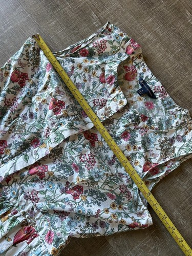 Brooks Brothers Dress Womens 6 White Floral Sleeveless cottagecore romantic - Picture 15 of 17