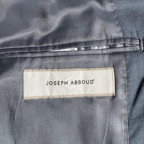 Tuta Joseph Abboud 38R 31S blu lana due pezzi vestibilità moderna - Foto 4 di 12