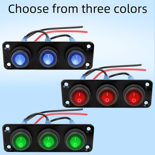 Panneau Interrupteur LED Etanche 12V 1 à 6 Gang Marine Bateau RV Voiture Bascul - Picture 4 of 23