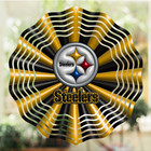 Pittsburgh Steelers 10" Wind Spinner | Football Wind Spinner | Patio/Porch Decor