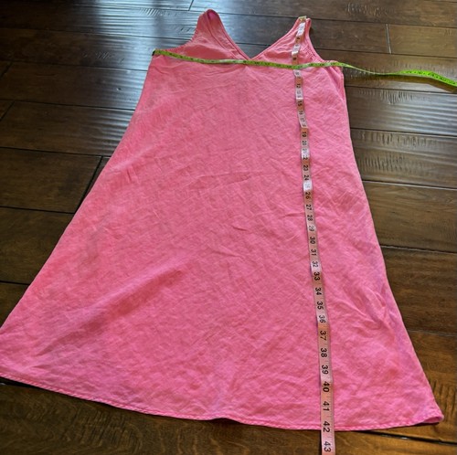 $198 Lilly Pulitzer Florin Sleeveless 100% Linen Dress in Pink Isle Size Small - Picture 17 of 17
