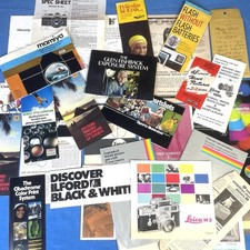 VTG 30 LOT Photography Ephemera Lot Leica, Canon, Kodak, Polaroid, Brochures Ads