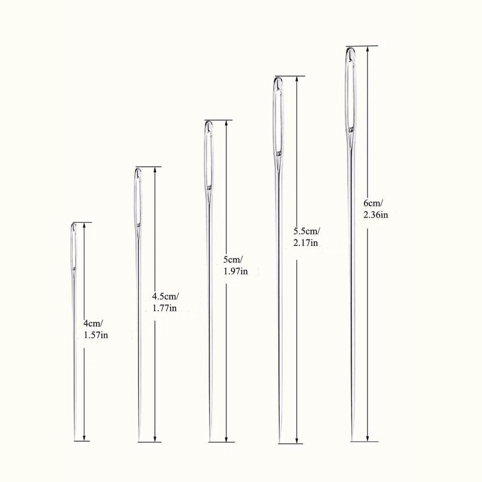 Sewing Needles Large Eye Sharp Point 25P Hand Sewing Embroidery Stitching Needle - Image 2 of 4