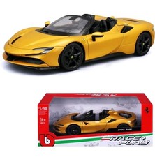 BBURAGO FERRARI SF90 SPIDER GOLD 1/18 DIECAST MODEL CAR