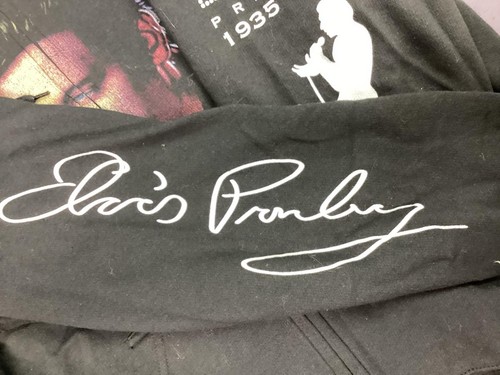 Felpa con cappuccio e zip Elvis Presley, XXL. - Foto 4 di 11