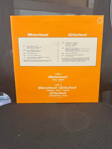 Mega Rare MOTORHEAD/ GIRLSCHOOL STAY CLEAN 1981 LP Netherlands Press 600.466 - Picture 2 of 4