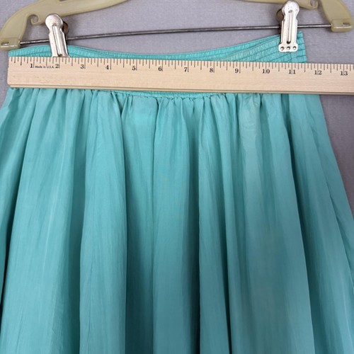 Falda deportiva Stewart para mujer pequeña agua turquesa seda maxi cintura elástica boho - Imagen 5 de 7