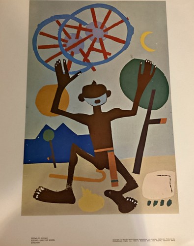 Vintage William H. Johnson Print Poster EZEKIEL SAW THE WHEEL Folk Art 1972 - Picture 8 of 10