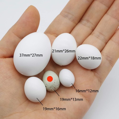 8 Pcs Solid Canary Plastic Eggs Hatching Eggs Trick Birds Stop Laying Eggs - Bild 5 von 5