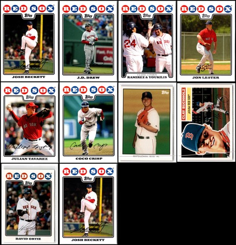 2008 Topps Boston Red Sox (46) Card Lot - LIMITED EDITION – RARE GEM - Picture 4 of 8