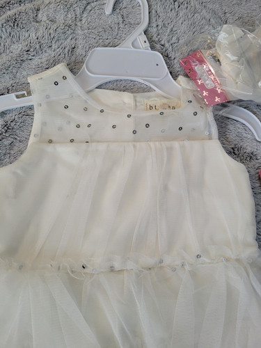 Btween Girls Size 4 Sleeveless Tulle Sequin Spring Summer Flower Girl Dress NWT - Imagen 2 de 12