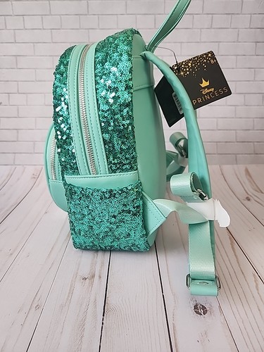 Disney Loungefly Ariel The Little Mermaid Snow Globe Mini Backpack Sparkle NWT - Picture 4 of 10
