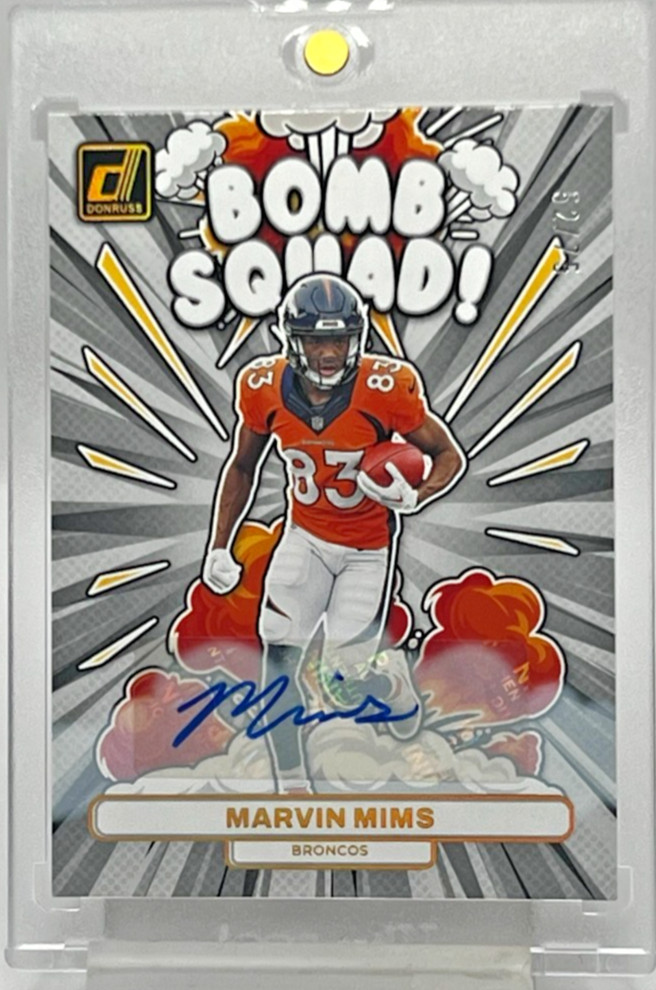 2023 Panini Donruss - Bomb Squad Marvin Mims Auto /75 #BS-17