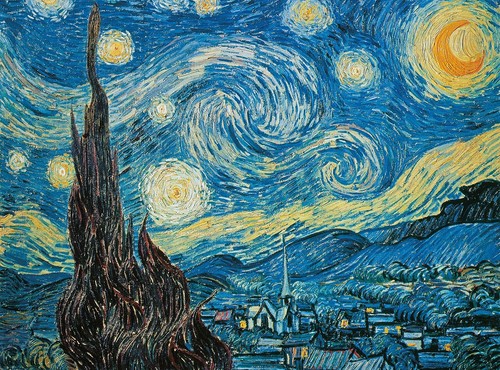 Starry Night 500 Piece Vincent Van Gogh Jigsaw Puzzle - Picture 2 of 4