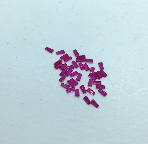 Synthetic Ruby Tapper Baguette Fine Cut AAA Loose Gemstone Assorted Jewelry - Video 1 of 1