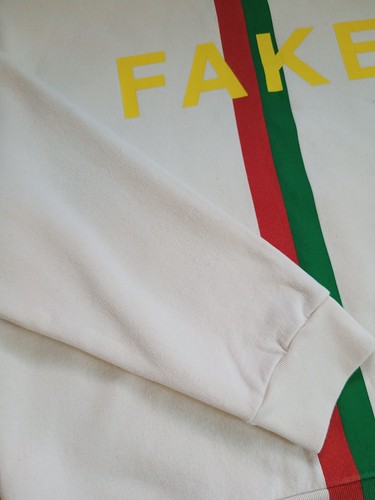 🔥GUCCI "FAKE/NOT"print cotton SWEATSHIRT, EXCELLENT.❗Size: XL. Made in ITALY! - Picture 5 of 24