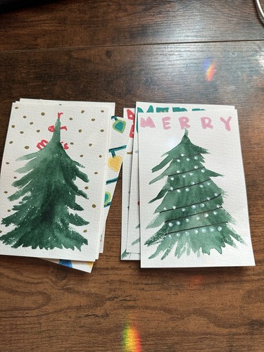 Handbemalte Aquarell Weihnachtskarten 7 Stück - Bild 2 von 5