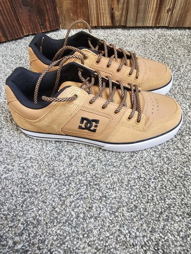 DC Pure Herren Braun Leder Skateschuhe Größe 10,5 Skateboarding  - Bild 3 von 9