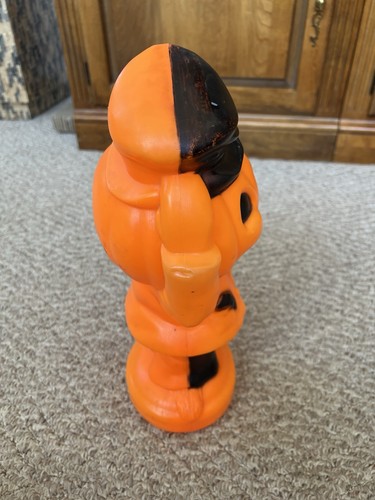 De Colección Jack O Lantern Espantapájaros Sombrero Molde Soplado Imperio 1969 Sin Luz - Imagen 4 de 8