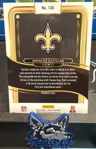 2024 Panini Select - Premier Level Spencer Rattler #130 (RC) - Saints - Picture 2 of 2
