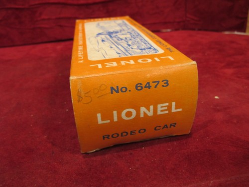 ORIGINAL  EMPTY BOX FOR LIONEL 6473 RODEO  CAR CAR  POSTWAR - NO RESERVE~lot30 - Picture 6 of 12