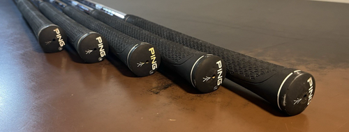 Ping G10 5, 6, 7, 8, 9 Irons Black Dot Factory AWT Steel Regular Flex Ping Grips - Picture 11 of 15