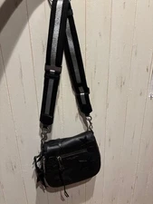 Rare Marc Jacobs black leather star pattern shoulder bag