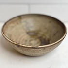 Handmade Ceramic Bowl Rustic Earth Tones Pottery Dish 7" Vintage