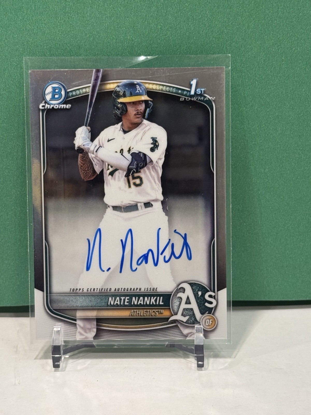 2025 Bowman - Chrome Prospect Autographs Nate Nankil #CPA-NN (AU, RC)