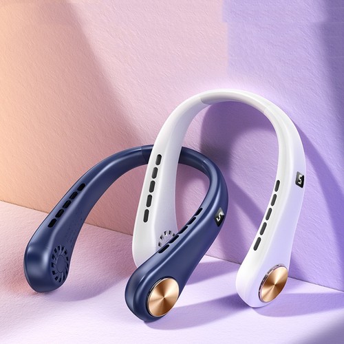 New Mini Neck Fan Portable Bladeless Hanging Neck Rechargeable Air Cooler Mini S - Picture 3 of 11