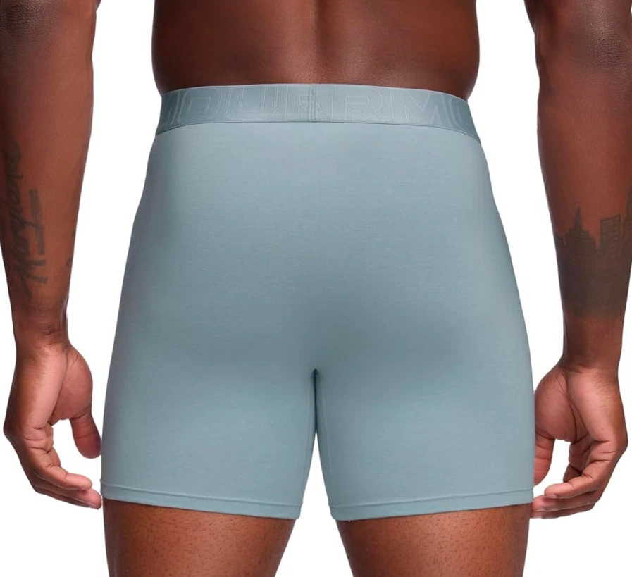 Cuecas boxer Under Armour masculinas desempenho algodão pacote com 3 médias - Imagem 3 de 3